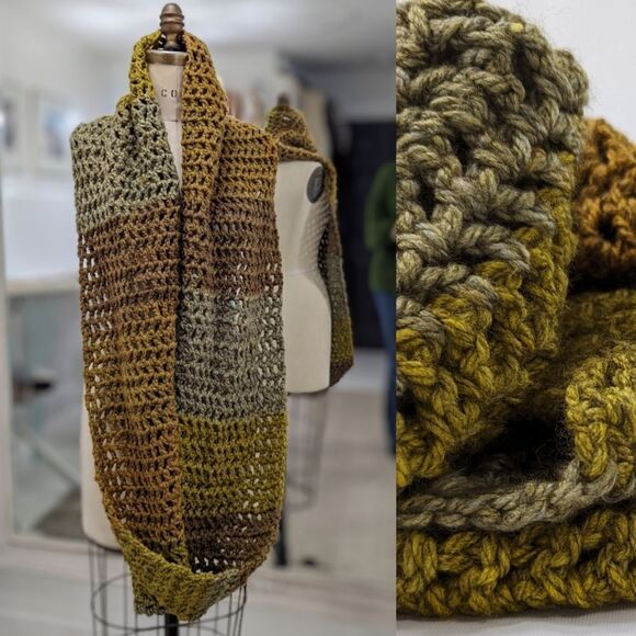 Hand Crochet Infinity Scarf - Picture 5 of 5